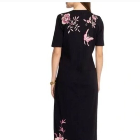 Johnny Was-TRAPUNTO V-NECK KNIT DRESS - ROSALY-PXXL - Picture 3 of 3